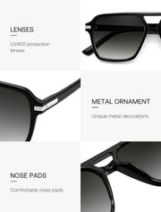 ÉÌƷͼƬ 5 | B0H1W78PMP | FEISEDY Retro Square Aviator Sunglasses Women Men 70s Trendy B0434