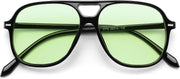 ÉÌƷͼƬ 15 | B0H1WCGC42 | FEISEDY Retro Square Aviator Sunglasses Women Men Double Bridge B0443
