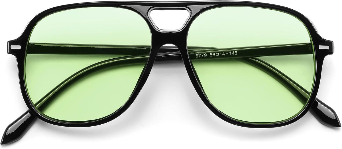 ÉÌƷͼƬ 15 | B0H1WCGC42 | FEISEDY Retro Square Aviator Sunglasses Women Men Double Bridge B0443