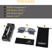 ÉÌƷͼƬ 27 | B0B38ZHMJL | FEISEDY Sunglasses Aviator Men Women 70s Sun Glasses Square Frame UV400 Protection B2953