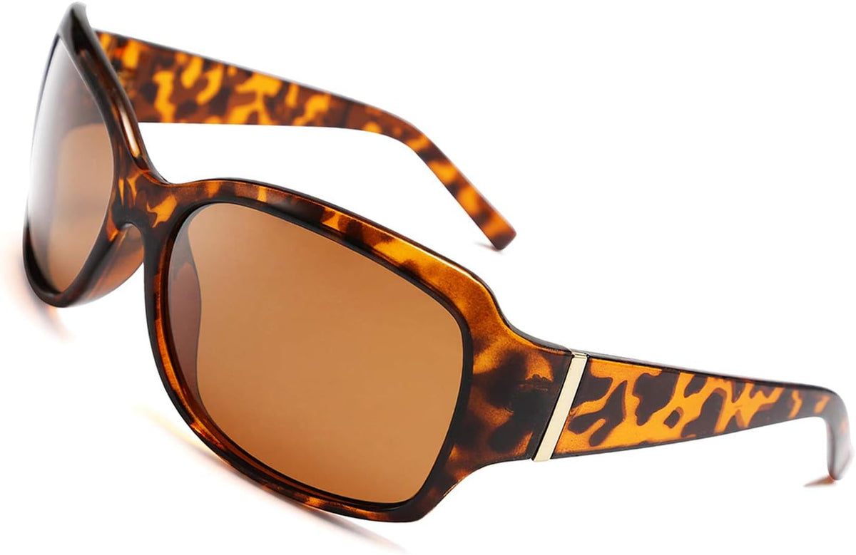 Leopard / 60 Millimeters | B07XNYDQYJ | FEISEDY Polarized Oversized Sunglasses for Women Men, Classic Rectangle Wrap Around Large Frame UV400 Protection B2504