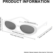 ÉÌƷͼƬ 21 | B09CPPH1XH | FEISEDY Retro 90s Oval Small Sunglasses Women Men Trendy Sunglasses Tinted Glasses B2801