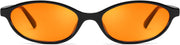 ÉÌƷͼƬ 31 | B0DMN69R27 | FEISEDY Retro Oval Cat Eye Sunglasses for Women 90s Narrow Lightweight Shades Y2k Trendy Sunnies B0257