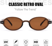 ÉÌƷͼƬ 33 | B0GV61HCD9 | FEISEDY Retro Oval Sunglasses for Women Small 90s Y2K UV Protection B1584