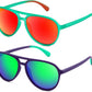 B Transparent Green/Red+purple/Green 004f2 / 56 Millimeters | B0FY6HK2VD | FEISEDY Polarized Aviator Sunglasses for Men Women Trendy Sports B0324 | 100% UV400 protection, HD TAC lenses, Lightweight & durable, Driving, Hiking, Fishing, 50% recycled materials