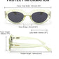 商品图片 6 | B091KBCJYG | FEISEDY Trendy Irregular Sunglasses for Women Retro Rectangle Narrow Frame Sun Glasses B2754