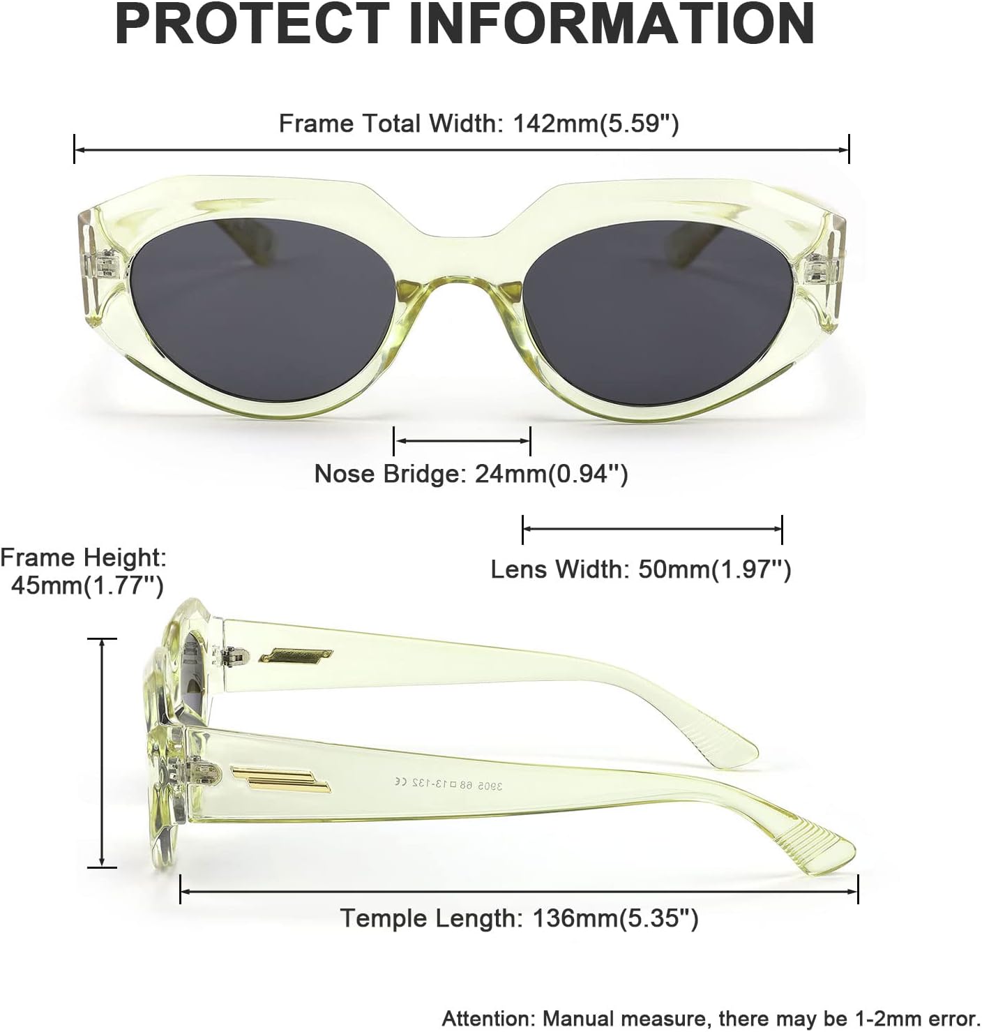 商品图片 6 | B091KBCJYG | FEISEDY Trendy Irregular Sunglasses for Women Retro Rectangle Narrow Frame Sun Glasses B2754