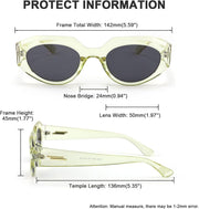 ÉÌƷͼƬ 6 | B091KBCJYG | FEISEDY Trendy Irregular Sunglasses for Women Retro Rectangle Narrow Frame Sun Glasses B2754