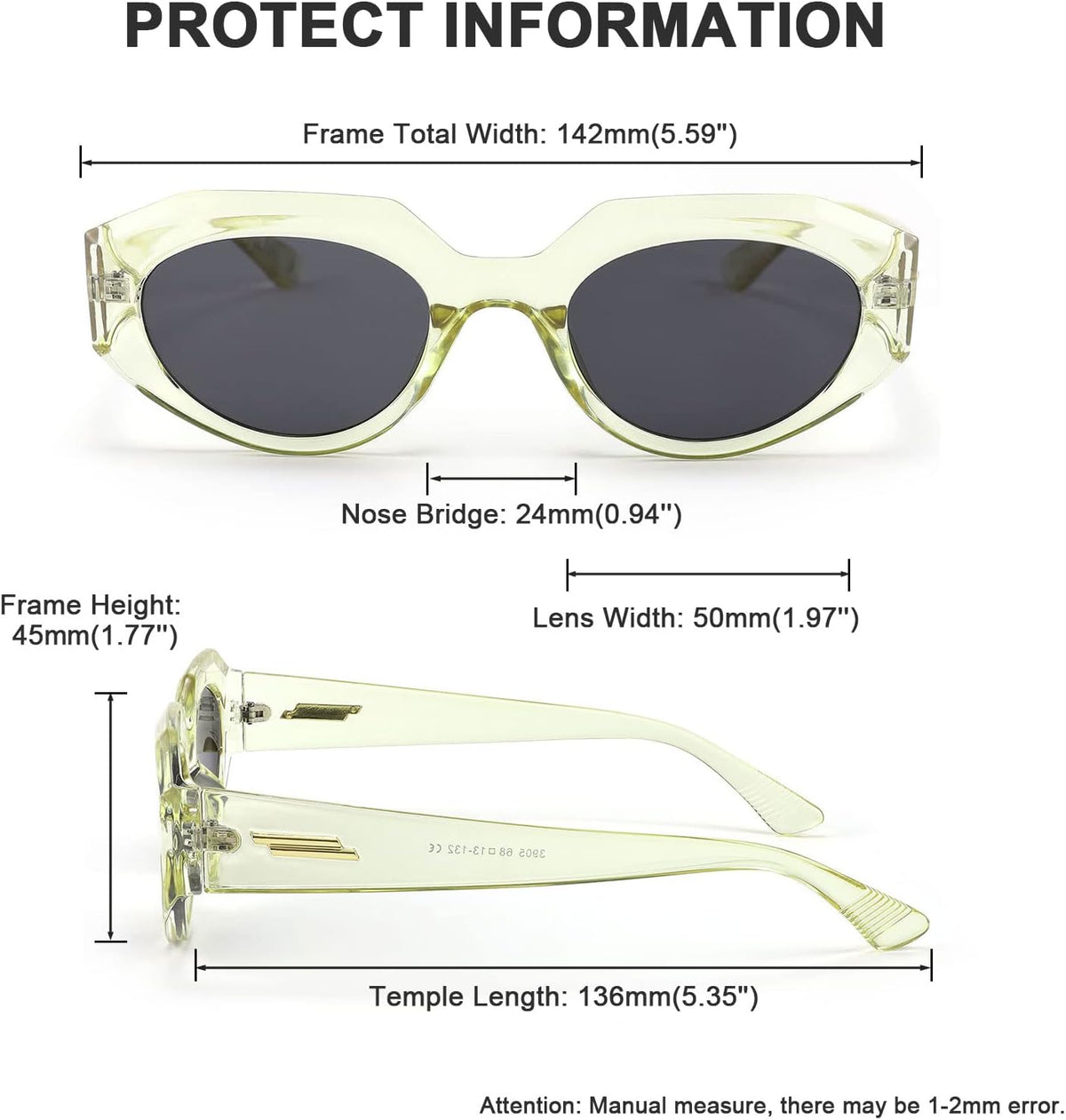ÉÌƷͼƬ 6 | B091KBCJYG | FEISEDY Trendy Irregular Sunglasses for Women Retro Rectangle Narrow Frame Sun Glasses B2754
