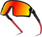 Black Frame Red Mirrored Lens / Small | B0D73GZWGK | FEISEDY Kids Sunglasses Polarized Youth Baseball Sunglasses Sports Cycling Glasses for Boys Girls Age 4-8 B0183