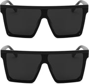 ÉÌƷͼƬ 78 | B09H6XXSDN | FEISEDY Oversized Sunglasses Mens Womens Flat Top Square Trendy Visor Shades UV400 B2470