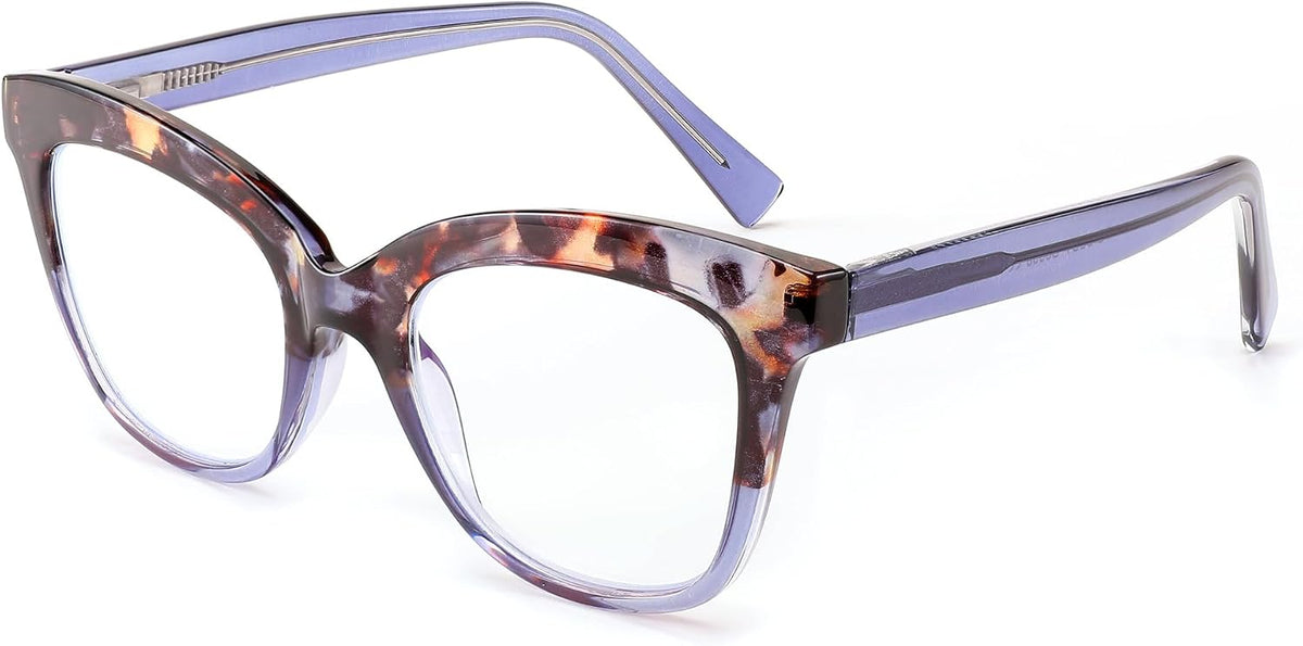 Blue Leopard / 2.5 x | B0CNGNH962 | FEISEDY Retro Square Reading Glasses Anti Glare Digital Blue Light Blocking Eyestrain for Women Reader B0058