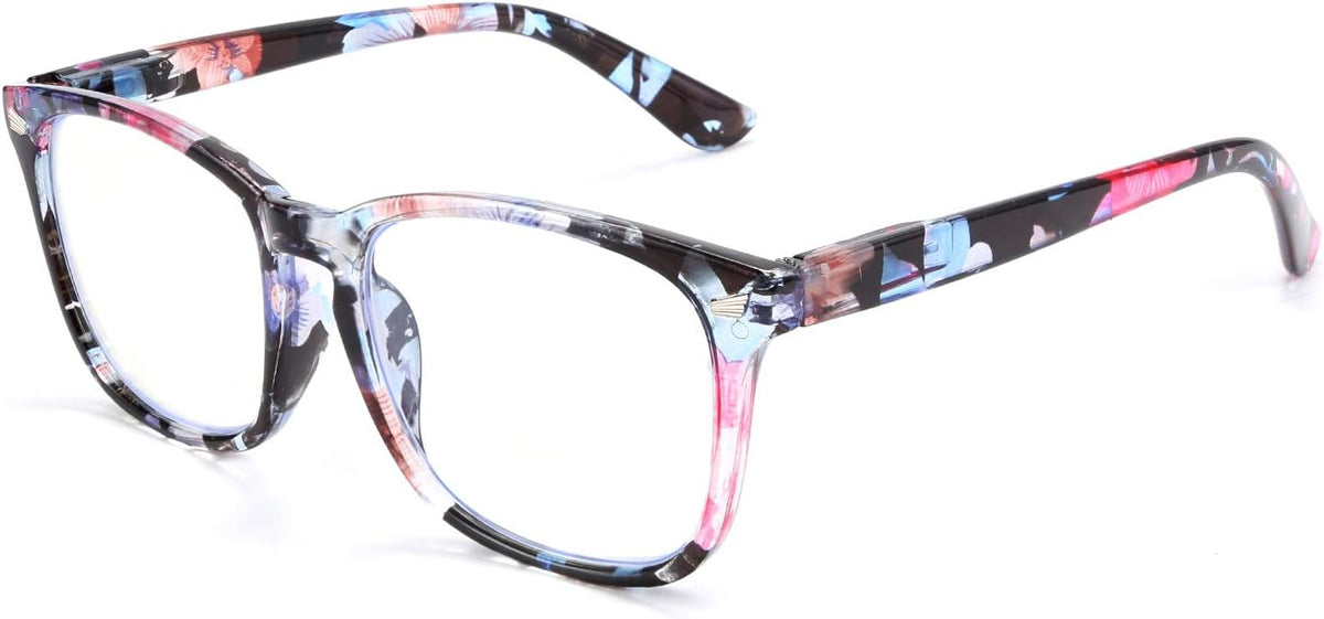 Floral / 1.25 x | B087TVLC3N | FEISEDY Vintage Reading Blue Light Blocking Glasses Women Men Reader Spring Hinge Glasses B2519