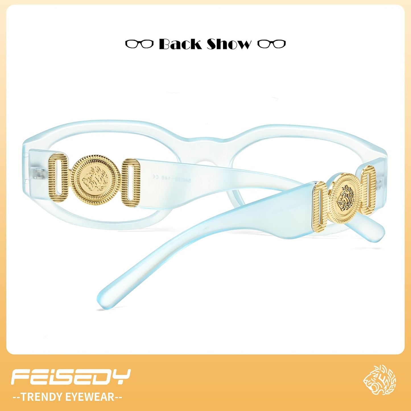 商品图片 19 | B0G34Q5S98 | FEISEDY Retro Trendy Narrow Blue Light Glasses for Women Men B0316 | Vintage 90s Small Square Eyeglasses,Blue Light Blocking
