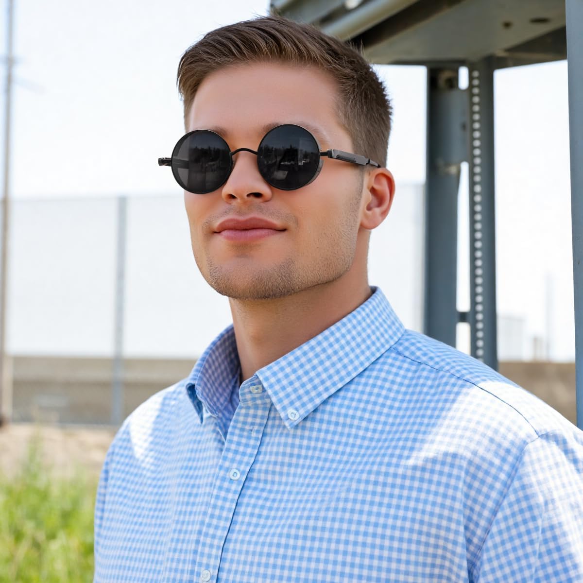 商品图片 2 | B06XY36GDW | FEISEDY Retro Gothic Steampunk Sunglasses For Men Women