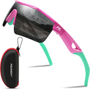 Pink / 125 Millimeters | B07JV8DCTJ | FEISEDY Kids Polarized Sports Sunglasses, TR90 UV400 Baseball Cycling
