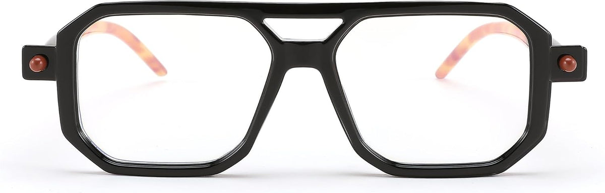 ÉÌƷͼƬ 26 | B0DPLTC8K6 | FEISEDY Vintage Square Blue Light Blocking Glasses Women Men 70s Flat Aviator Glasses Computer Anti Glare B0062