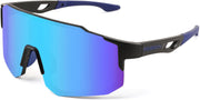 009-black / 75mm | B0BXDGRN1J | FEISEDY Sports Sunglasses for Men, Women and Teens - Baseball, Biking, Cycling UV400 Protection B2388
