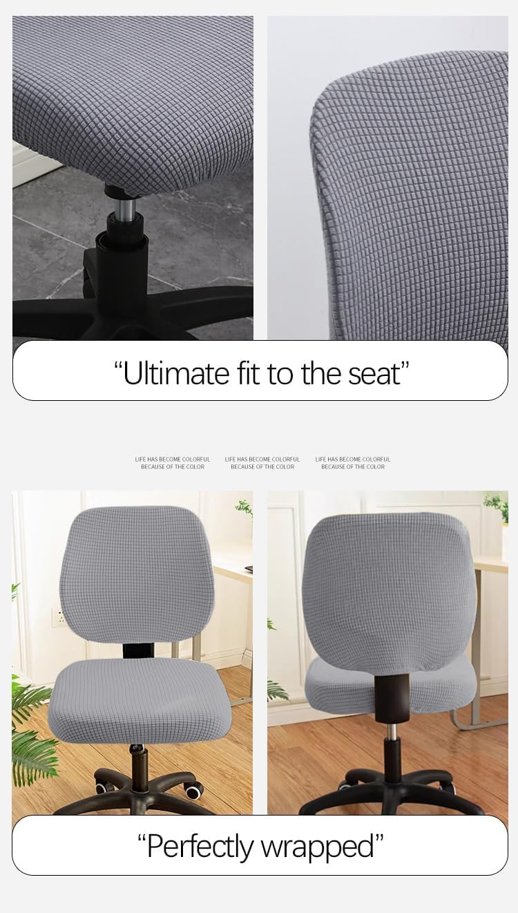 商品图片 3 | B0DXJXHZBG | 2Packs Stretch Office Computer Chair Seat Covers Set, Removable Washable Desk Chair Seat Cushion Protectors