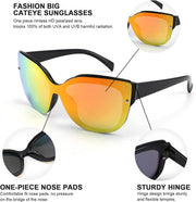 ÉÌƷͼƬ 20 | B09LTWN7GK | FEISEDY Cat Eye Sunglasses Polarized for Women Men£¬Rimless Mirrored Sunglasses, Oversized, Trendy Retro Sun Glasses B2796