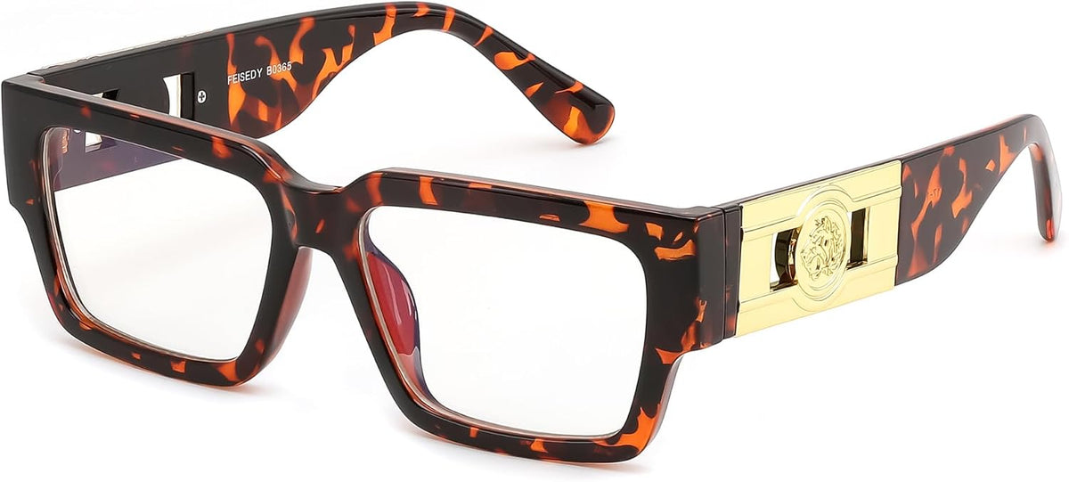 ÉÌƷͼƬ 16 | B0GQZ4LZK8 | FEISEDY Retro Trendy Rectangle Blue Light Glasses for Women Men B0365