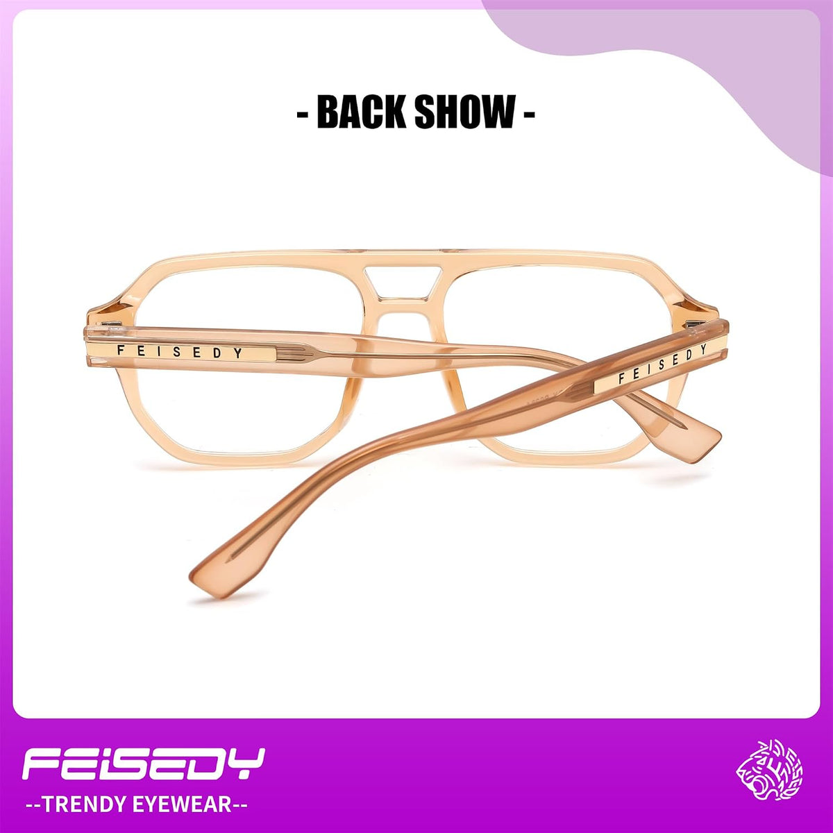ÉÌƷͼƬ 15 | B0FHKFDMDZ | FEISEDY Aviator Blue Light Glasses for Men Women, Retro 70s Style Design TR90 Anti Glare Digital Eyestrain & Daily Wear B0284