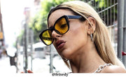ÉÌƷͼƬ 48 | B07M9V125F | FEISEDY Polarized Vintage Sunglasses American Womens Square Jackie O Cat Eye Sunglasses B2451