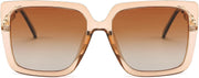 ÉÌƷͼƬ 60 | B08HVPGJW5 | FEISEDY Sunglasses Womens Trendy, Oversized Square Shades, Pearl Inlay Cat Eye Frame UV400 Protection B2625