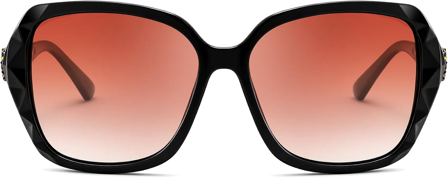 商品图片 60 | B079GT4RXH | FEISEDY Polarized Women Square Sunglasses Sparkling Composite Shiny Frame B2289