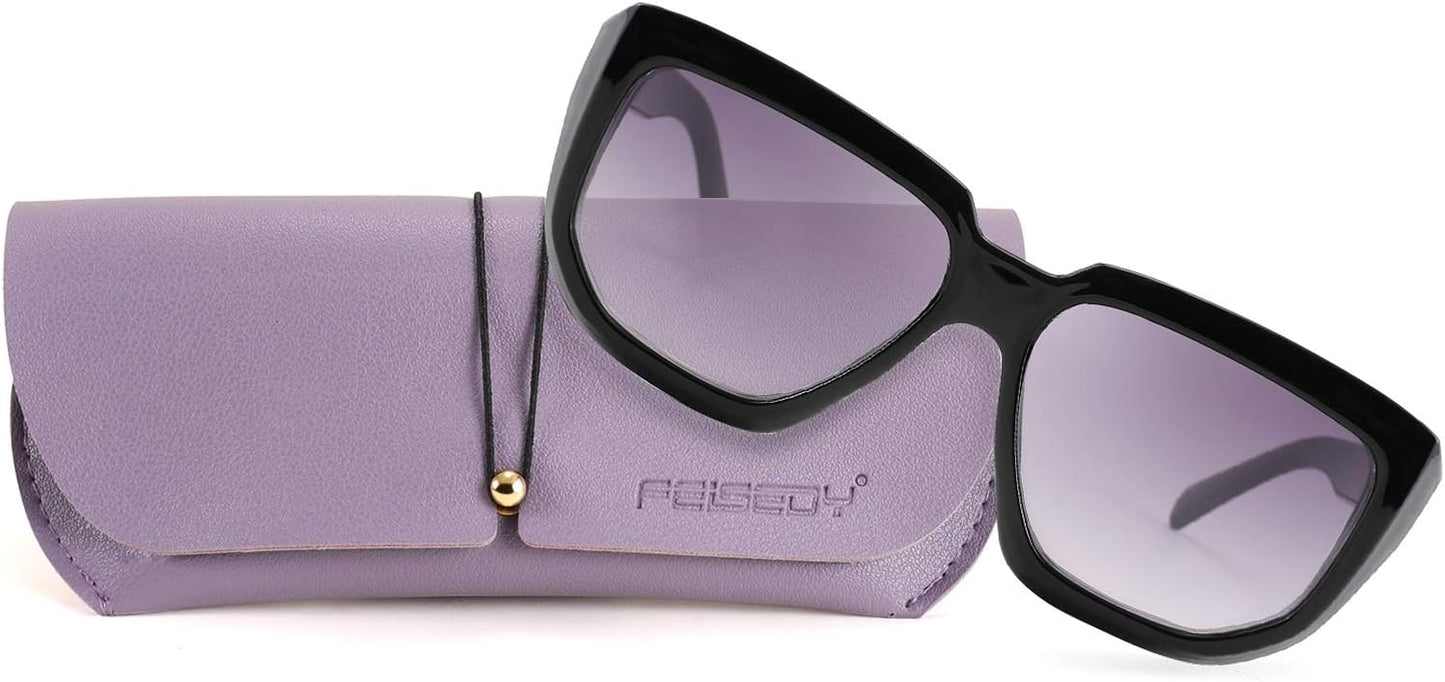 商品图片 7 | B08PD9KPH8 | FEISEDY Women Retro Square Sunglasses Trendy Shield Flat Top Shades B2717