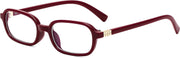 Burgundy / 53 Millimeters | B0FJCT5F5L | FEISEDY Fashion Rectangular Blue Light Glasses for Women Retro Small Frames Vintage Trendy 90s Square Eyeglasses B0255