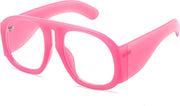ÉÌƷͼƬ 9 | B0BP7FJ44H | FEISEDY Oversized Blue Light Blocking Glasses Women Men Big Plastic Aviator Frame Eyewear Clear Lens Computer Glasses B2371