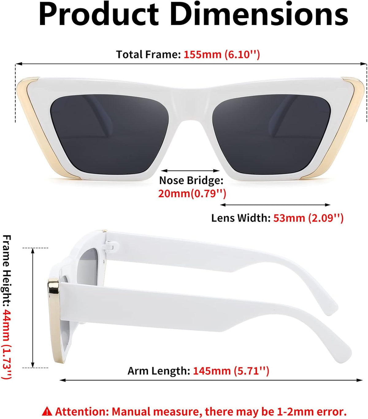 ÉÌƷͼƬ 7 | B0BFJ162P8 | FEISEDY Retro Sunglasses for Women Men Vintage Cat Eye Fashion Metal Square 70s Frame Classic UV Protection Sun Glasses B2966