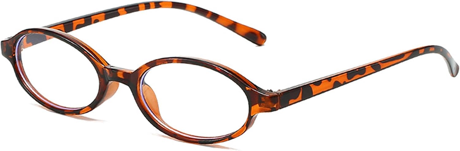Tortoise / 47 Millimeters | B0GV3HHH7M | FEISEDY Y2K Retro Oval Nerd Blue Light Glasses for Women B0258