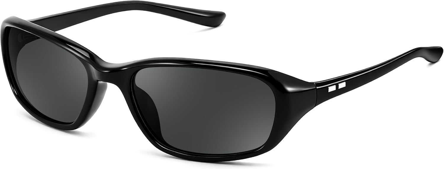 Black / 58 Millimeters | B0GLGNZTT4 | FEISEDY Y2K Bug Eye Cat Eye Oval Sunglasses for Women Men B0407 | Ultra-lightweight, UV400 protection, Versatile & Chic, Petite faces