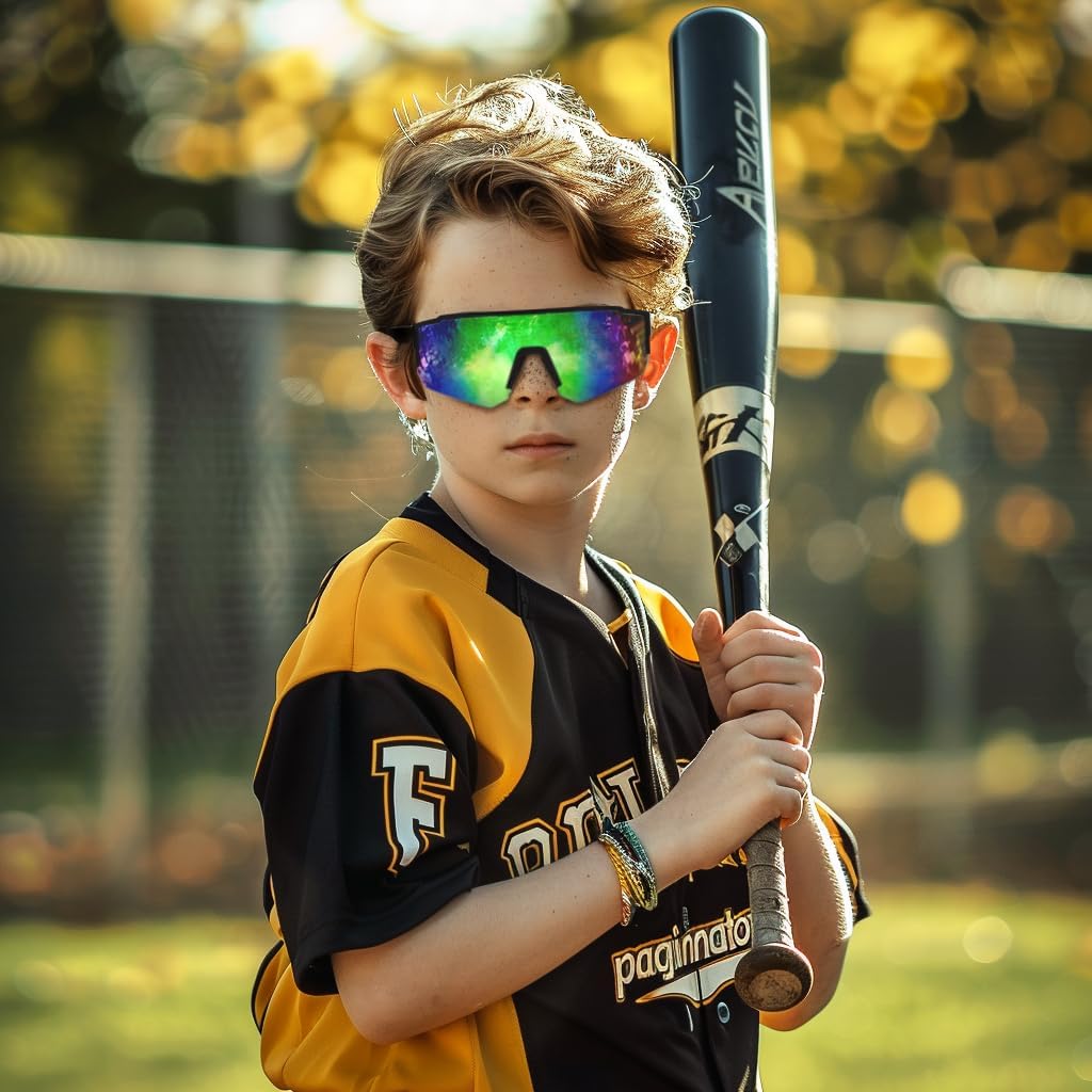 商品图片 2 | B0D95W5582 | FEISEDY Kids Sunglasses Youth Baseball Polarized Sunglasses Sports Lightweight TR90 Frame Boys Girls Cycling B0213