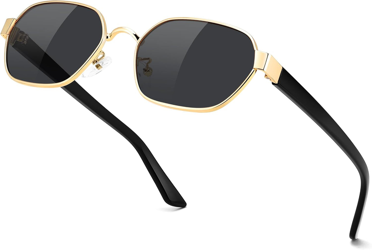 商品图片 30 | B0GY42ZV46 | FEISEDY Women and Men UV400 Protection Sunglasses, Polygon Square Metal Frame Retro Stylish Shades B0452