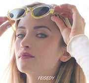 ÉÌƷͼƬ 3 | B091KBCJYG | FEISEDY Trendy Irregular Sunglasses for Women Retro Rectangle Narrow Frame Sun Glasses B2754