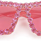 商品图片 34 | B09V7X56D4 | FEISEDY Women Crystal Square Cat Eye Sunglasses Sparkling Trendy Retro Cateye Sunglasses B2898
