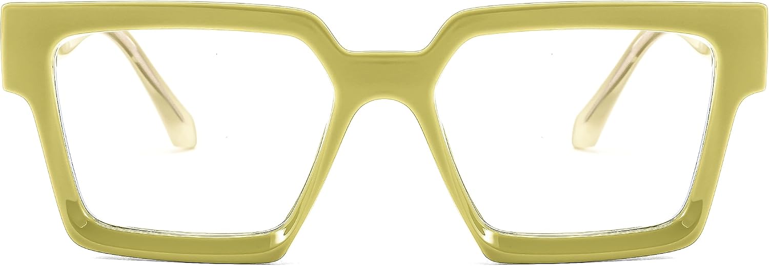 商品图片 11 | B0CDBH37B5 | FEISEDY Oversized Blue Light Glasses for Women Men TR90 Retro Square Anti Eyestrain Glasses Rectangle Fashion Frame B0037