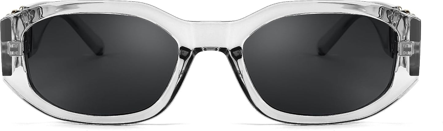 商品图片 9 | B0B5V7T75J | FEISEDY Retro Trendy Rectangle Sunglasses Women Men Narrow Shades B2322