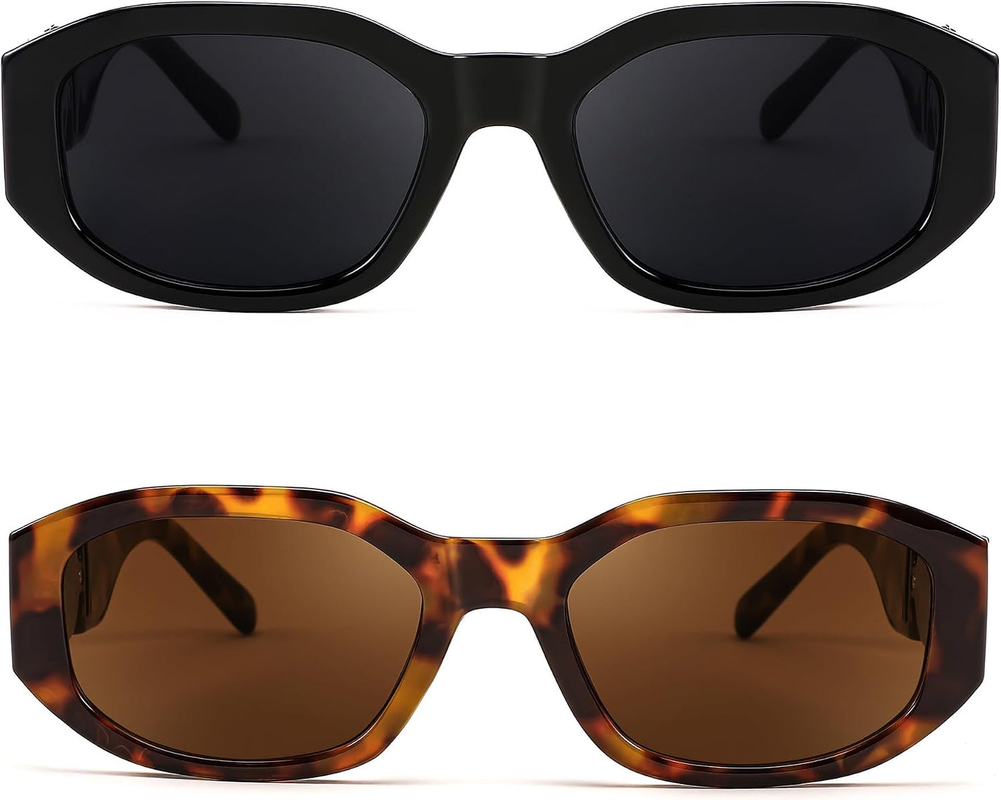 商品图片 103 | B0B5V7T75J | FEISEDY Retro Trendy Rectangle Sunglasses Women Men Narrow Shades B2322