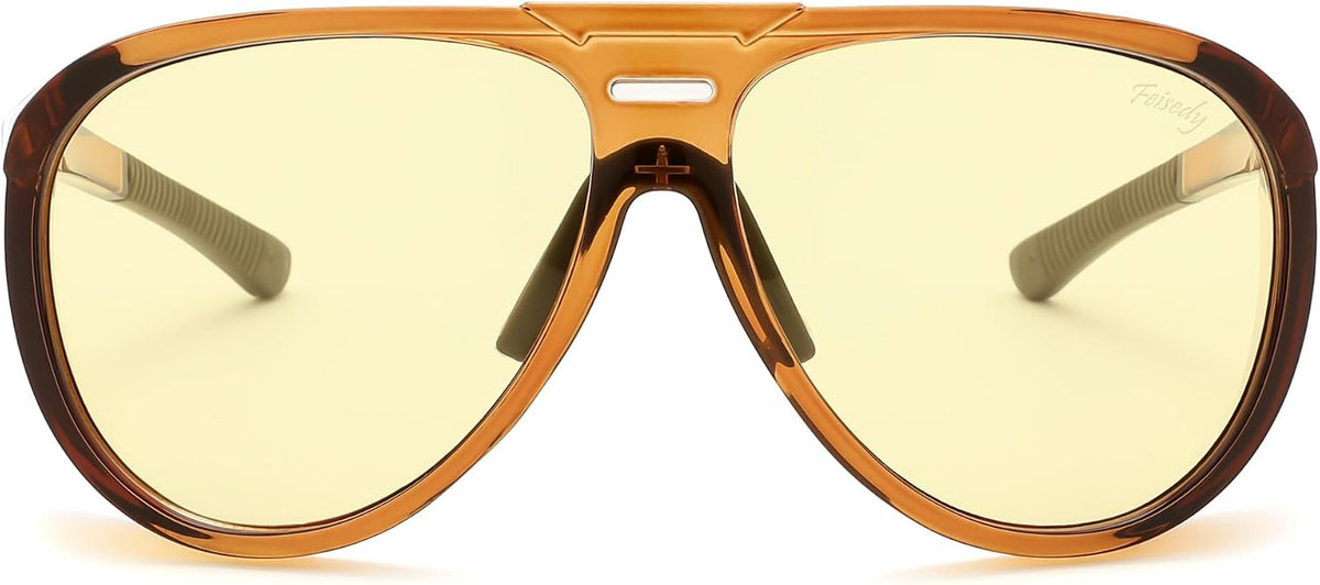 ÉÌƷͼƬ 7 | B0FCFQMV1Z | FEISEDY Yellow Lens Gaming Glasses Blue Light Glasses for Woman Men Computer Gamer Eyeglasses Anti Eyestrain Glare G0095