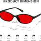 商品图片 84 | B0DMN6519L | FEISEDY Retro Oval Cat Eye Sunglasses for Women 90s Narrow Lightweight Shades Y2k Trendy Sunnies B0257
