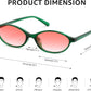 商品图片 74 | B0DMN6519L | FEISEDY Retro Oval Cat Eye Sunglasses for Women 90s Narrow Lightweight Shades Y2k Trendy Sunnies B0257