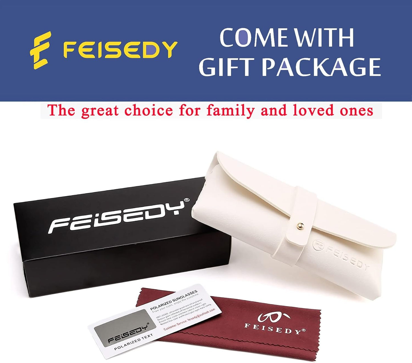 商品图片 89 | B079GT4RXH | FEISEDY Polarized Women Square Sunglasses Sparkling Composite Shiny Frame B2289