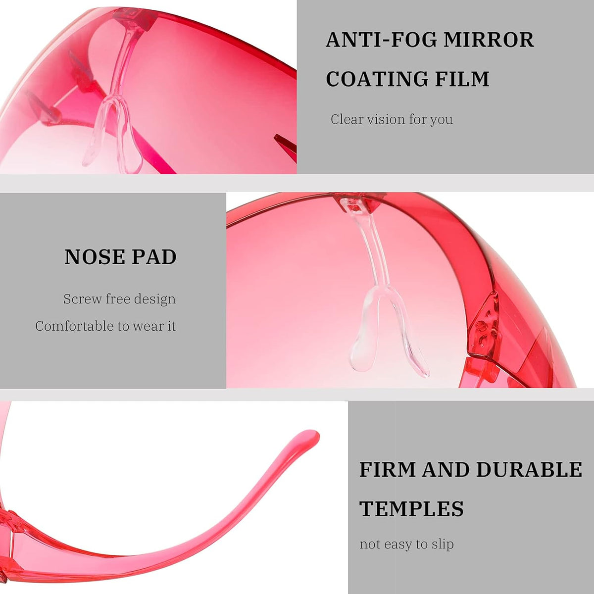 商品图片 27 | B097Y3FQJJ | FEISEDY Full Face Shield Sunglasses – Anti-Fog UV400 Mirror Visor