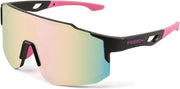 008-black Pink / 75mm | B0BXDJVKTX | FEISEDY Sports Sunglasses for Men, Women and Teens - Baseball, Biking, Cycling UV400 Protection B2388