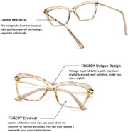 ÉÌƷͼƬ 24 | B07FR6SSY6 | FEISEDY Cat Eye Glasses Frame Clear Lenses Lightweight Eyewear for Women B2440