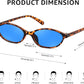 商品图片 61 | B0DMN6519L | FEISEDY Retro Oval Cat Eye Sunglasses for Women 90s Narrow Lightweight Shades Y2k Trendy Sunnies B0257